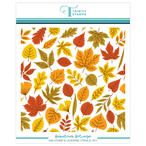 Fabulous Foliage 6x6 Stamp & Layering Stencils Set