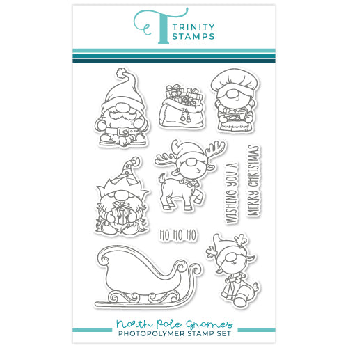 North Pole Gnomes 4x6 Stamp Set