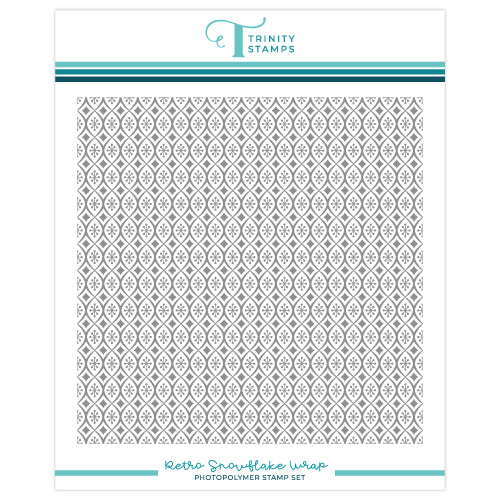 Retro Snowflake Wrap 6x6 Background Stamp