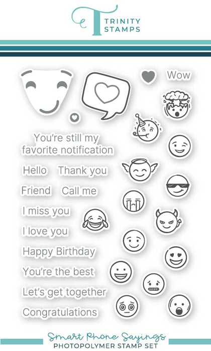 Smart Phone Sayings 4x6 Stamp Set