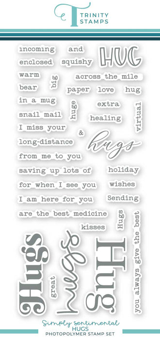 Simply Sentimental - Hugs 4x8 Stamp Set
