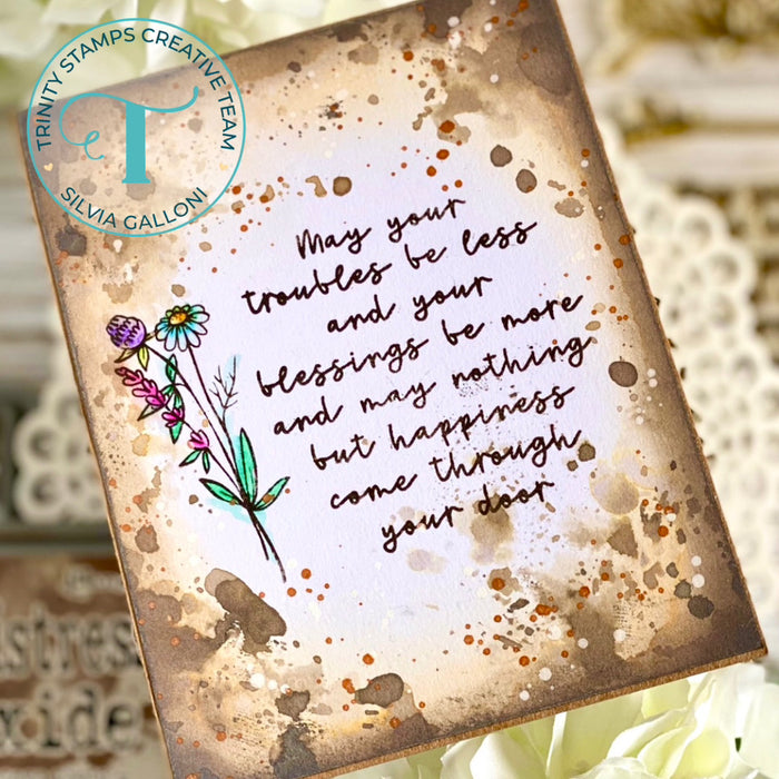 Irish Blessing Blooms 4x6 Stamp Set