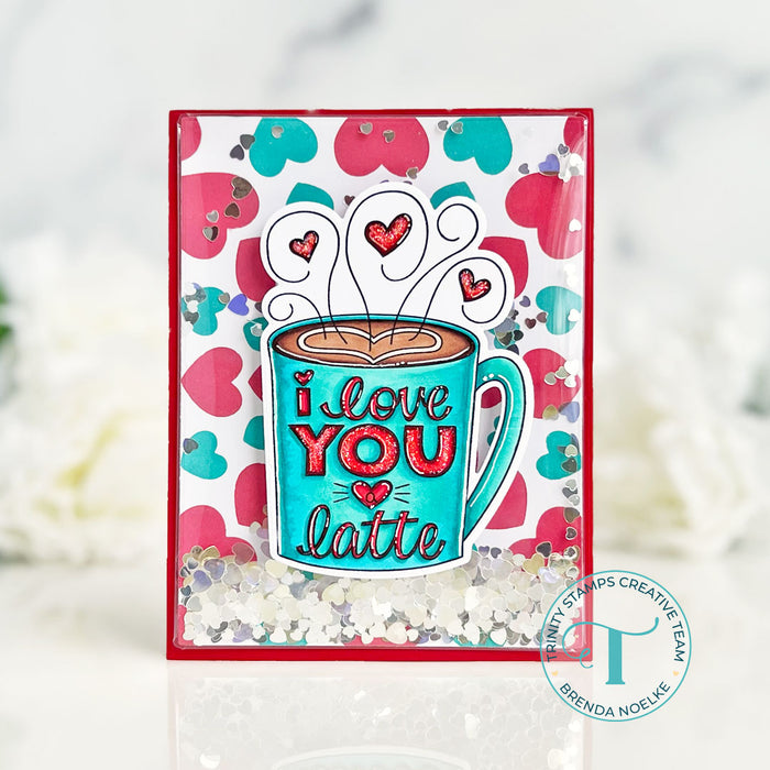 Love you a Latte 3x4 Stamp - Love Dani Collection