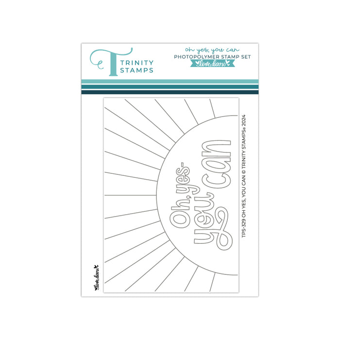 Oh Yes You Can 3x4 Stamp - Love Dani Collection