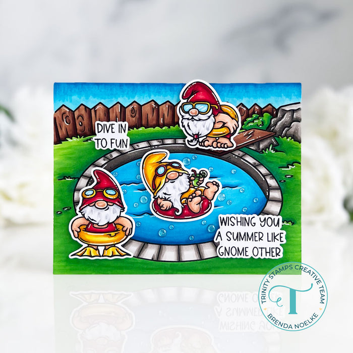 Summer Gnome Fun 4x8 Stamp Set