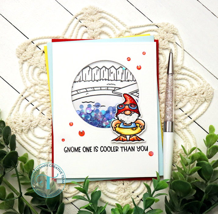 Backyard Pool 4x6 Stamp Set