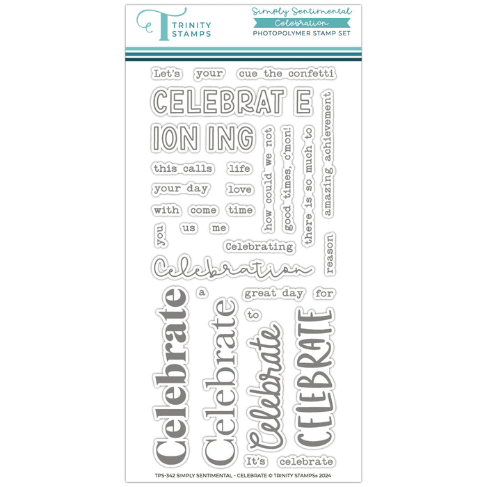 Simply Sentimental - Celebrate 4x8 Stamp Set