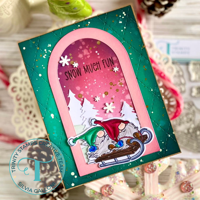 Arch-Shaped A-7 Card with  Nesting Arch Layers Die Set