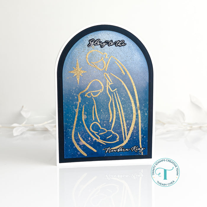 Arch-Shaped A-7 Card with  Nesting Arch Layers Die Set
