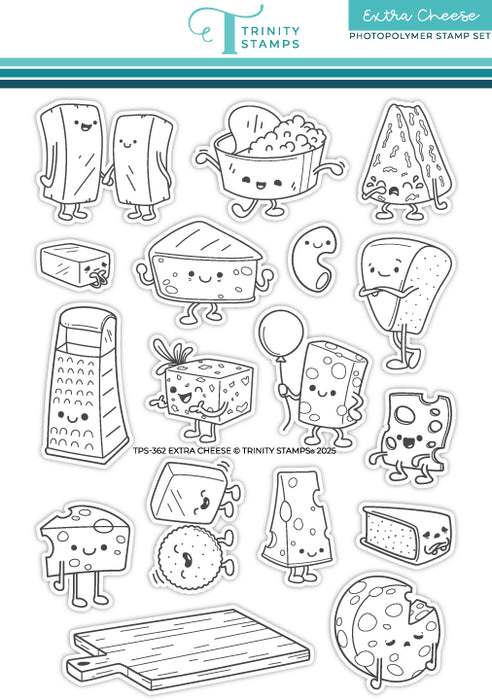 Extra Cheese 6x8 Stamp Set