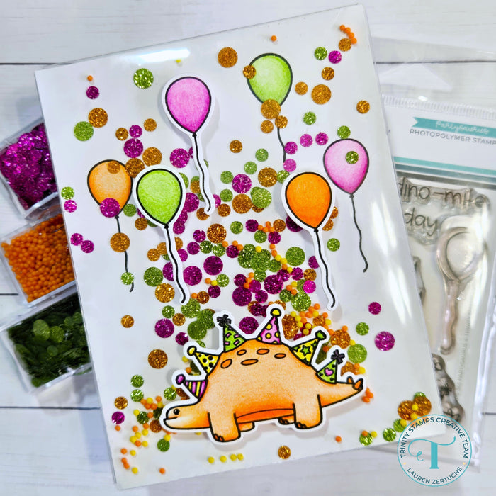 Orange Sparkle Spots Confetti Embellishments