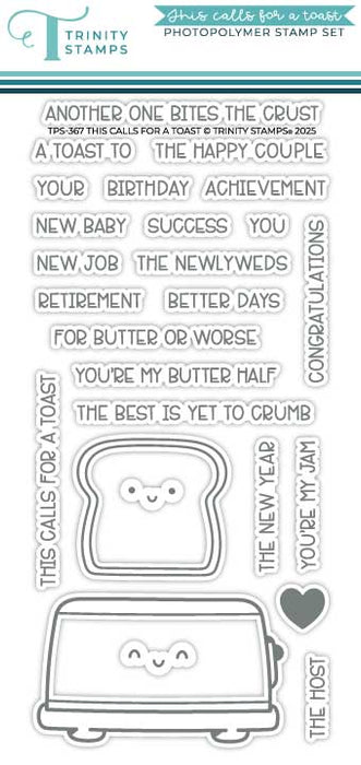 This Calls for a toast 4x8 Stamp Set