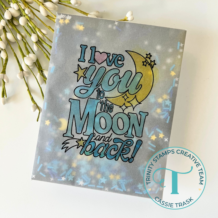 Love you to the Moon 3x4 Stamp - Love, Dani Collection