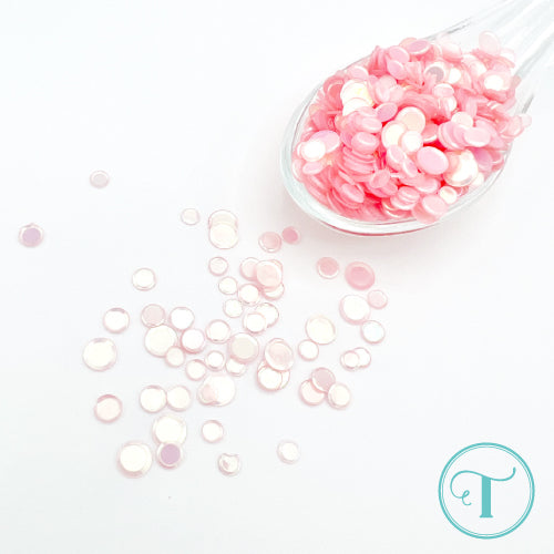 Peony Pink Iridescent Pearl Confetti