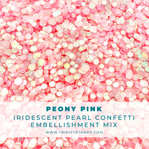 Peony Pink Iridescent Pearl Confetti