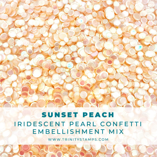 Sunset Peach Iridescent Pearl Confetti