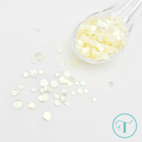 Lemon Chiffon Iridescent Pearl Confetti