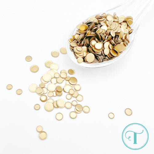 Matte Metallic Gold Confetti