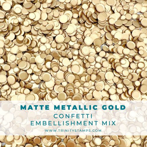 Matte Metallic Gold Confetti