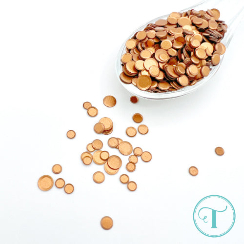 Matte Metallic Bronze Confetti