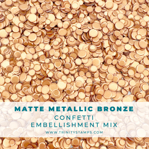 Matte Metallic Bronze Confetti