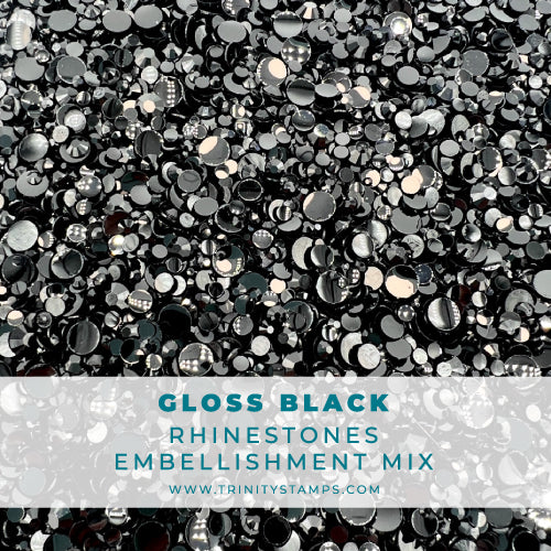 Gloss Black Opaque Rhinestones