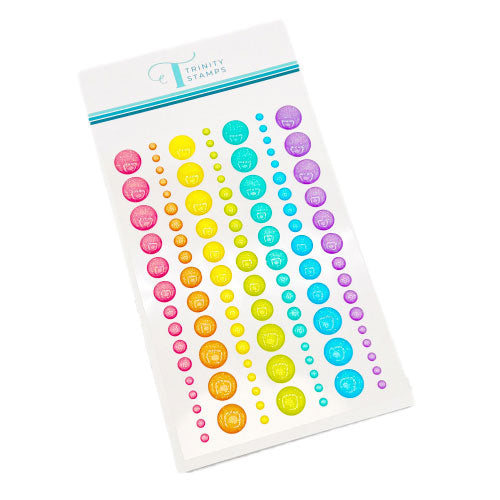 Trinity Stamps Rainbow Glitter Enamel Dots