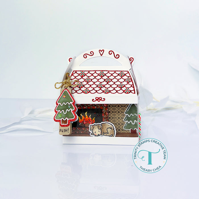 Gingerbread House Treat Box Add-on Die Set