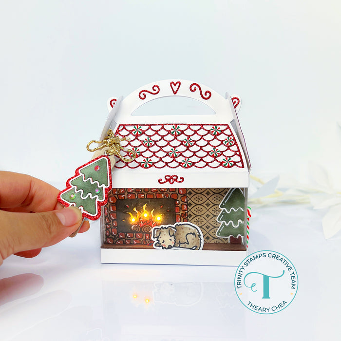 Gingerbread House Treat Box Add-on Die Set