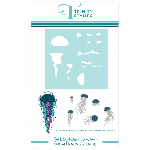 Jellyfish Wish 6x6 Coordinating Stencil