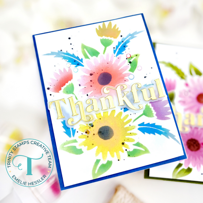 Simple Daisy Bunch 6x6 Layering Stencil Set