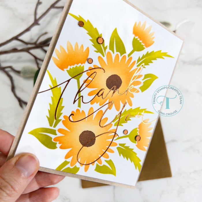 Simple Daisy Bunch 6x6 Layering Stencil Set