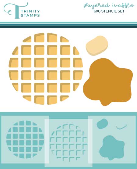 Layered Waffle 6x6 Stencil Set