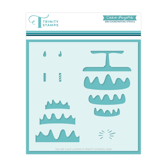 Cake Layers 6x6 Stencil