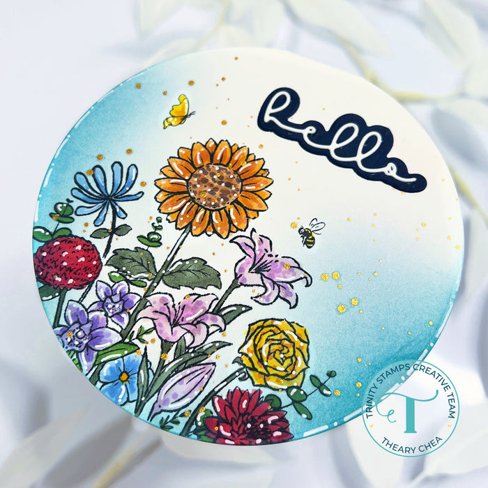 Wildflower Garden 4x4 Stamp Set