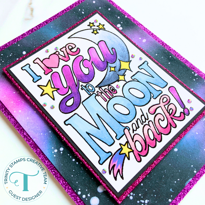 Love you to the Moon 3x4 Stamp - Love, Dani Collection