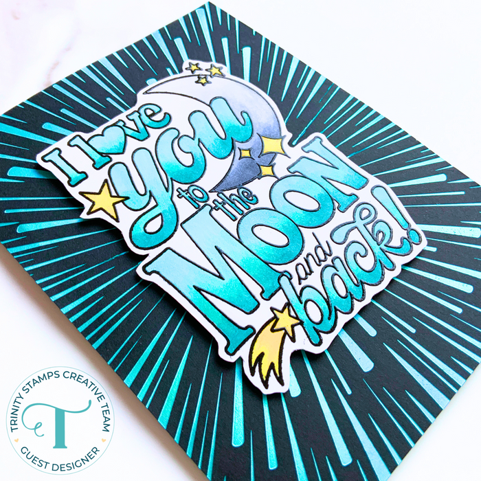 Love you to the Moon 3x4 Stamp - Love, Dani Collection