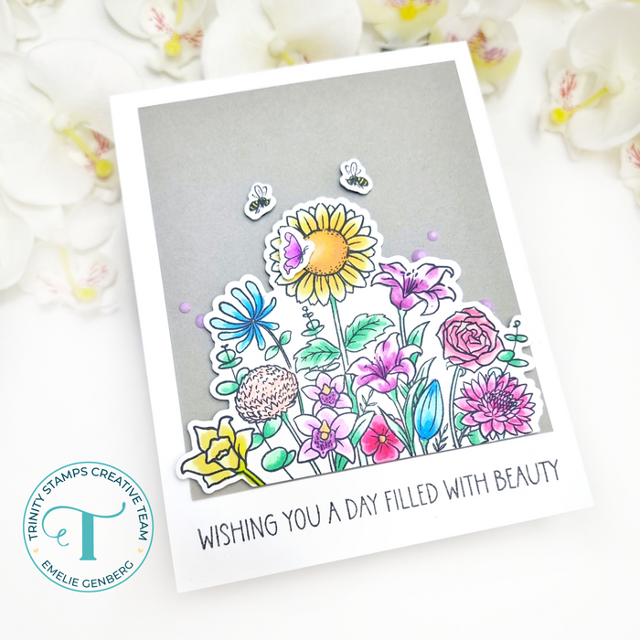 Wildflower Garden 4x4 Stamp Set