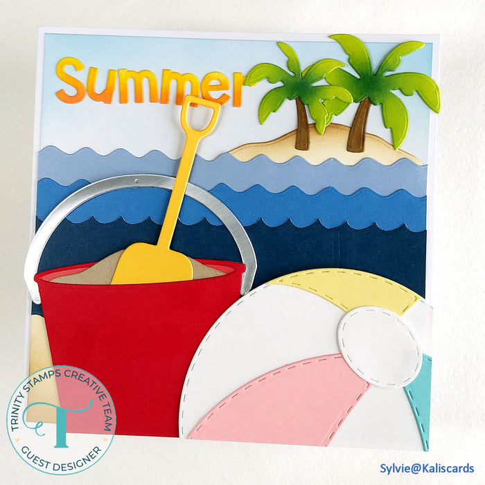 Beach Ball Circle Card Add-on Die Set
