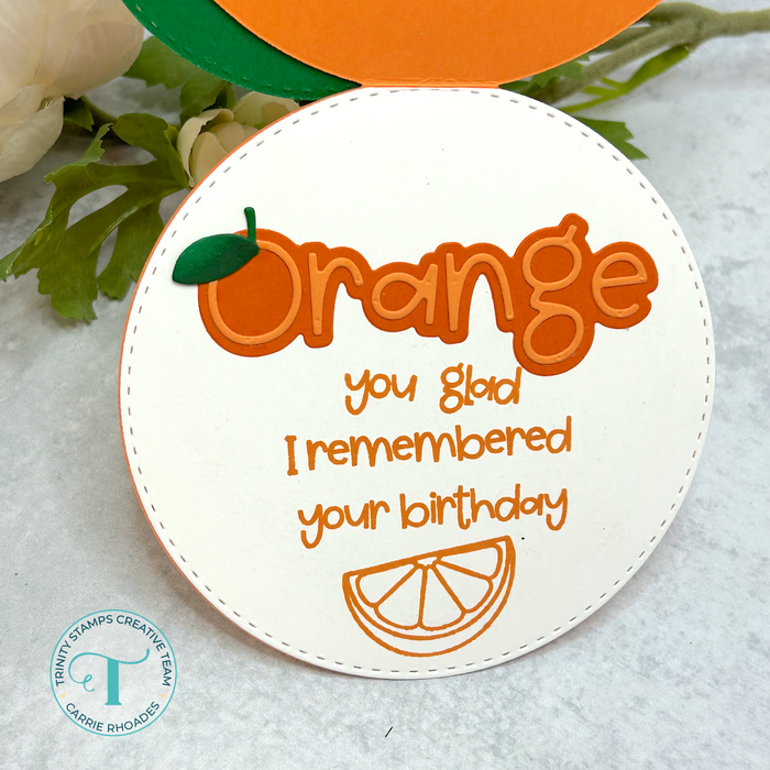 Orange You Glad Circle Card Add-on Die Set