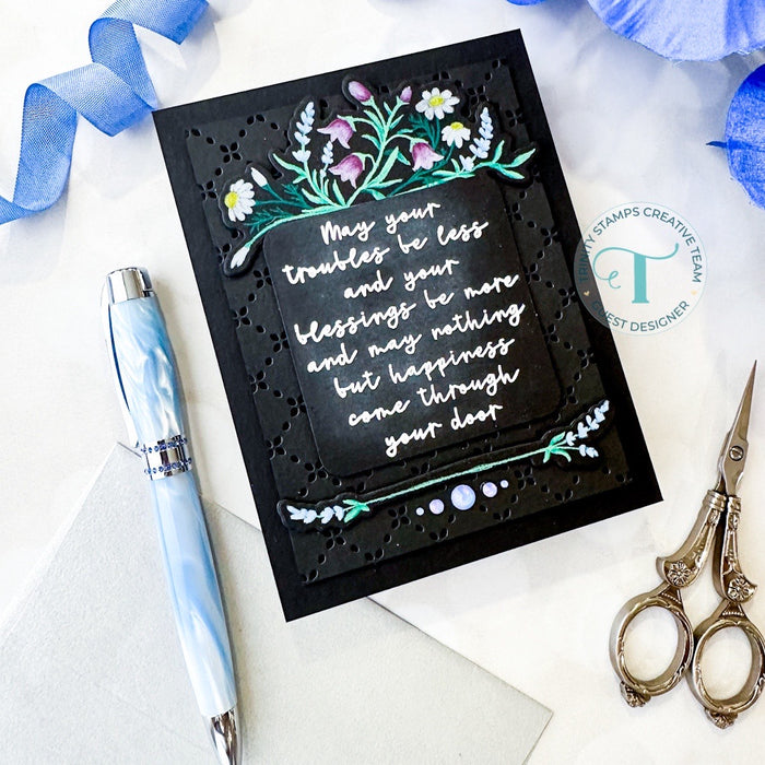 Irish Blessing Blooms 4x6 Stamp Set