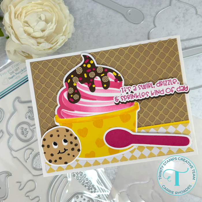 Fro-Yo Swirl Coordinating Stencil - Carrie Rhoades Collection
