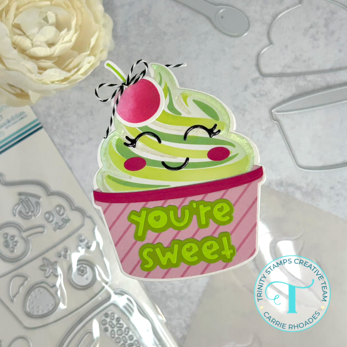 Fro-Yo Swirl Coordinating Stencil - Carrie Rhoades Collection