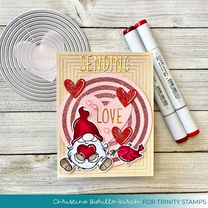 Modern Embossed Edge Circle Stack Die Set