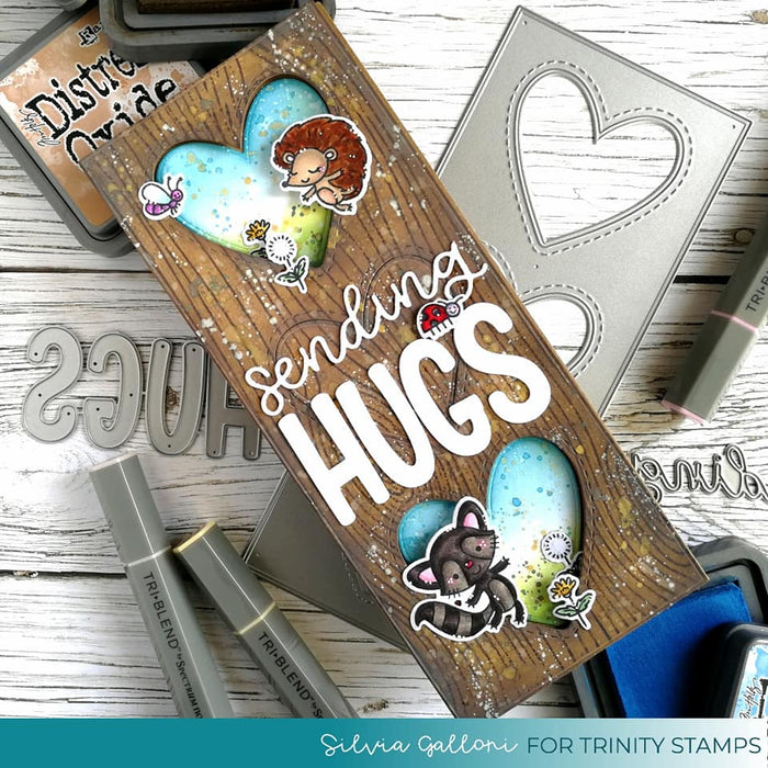 Tall Heart Trio Slimline Die