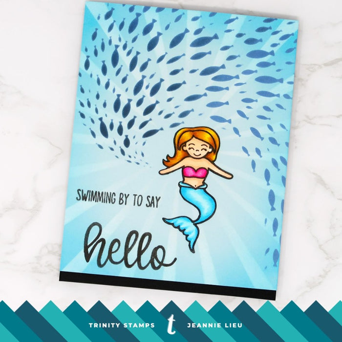 Catching Some Rays - 6x6" Laser Cut 2-piece Layering Stencil Set