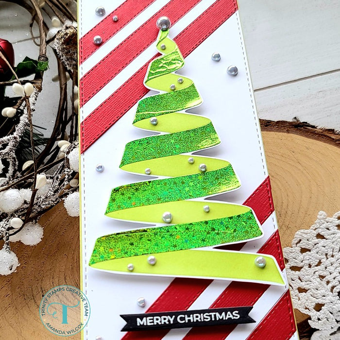 Ribbon Wrapped Tree - 6x9 Layering Stencil