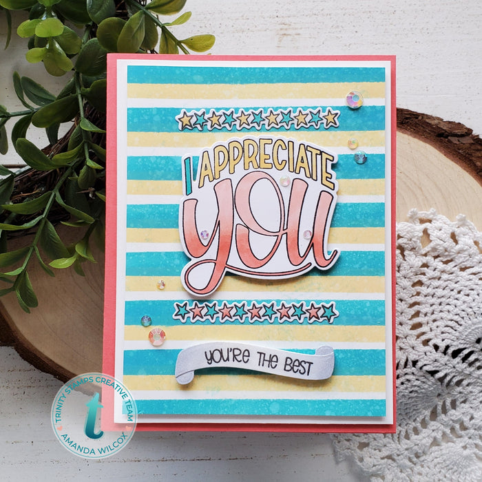 *Last Chance* Stripes - 6x9" Two Piece Stencil Set