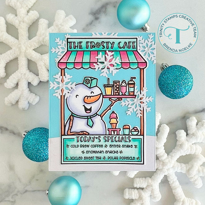Frosty Cafe 4x6 Stamp