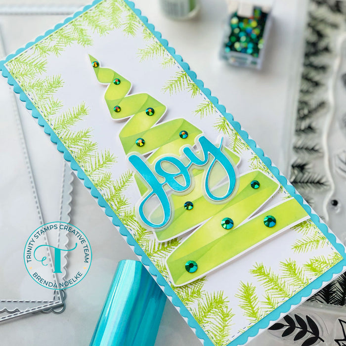 Ribbon Wrapped Tree - 6x9 Layering Stencil